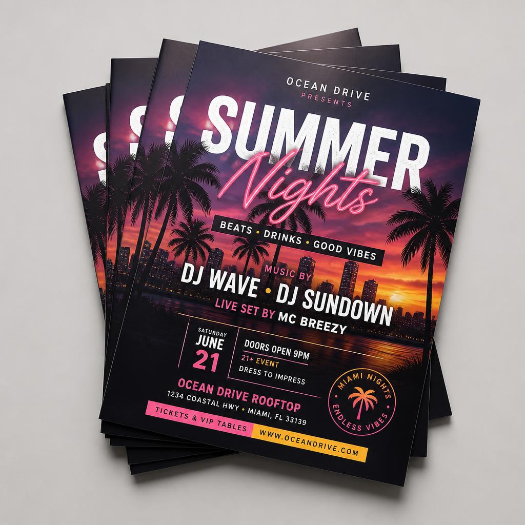 Flyers printed by Mobile Printer